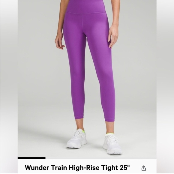 Lululemon High-Rise Wunder Train Moonlit Magenta Leggings 25” Size 4